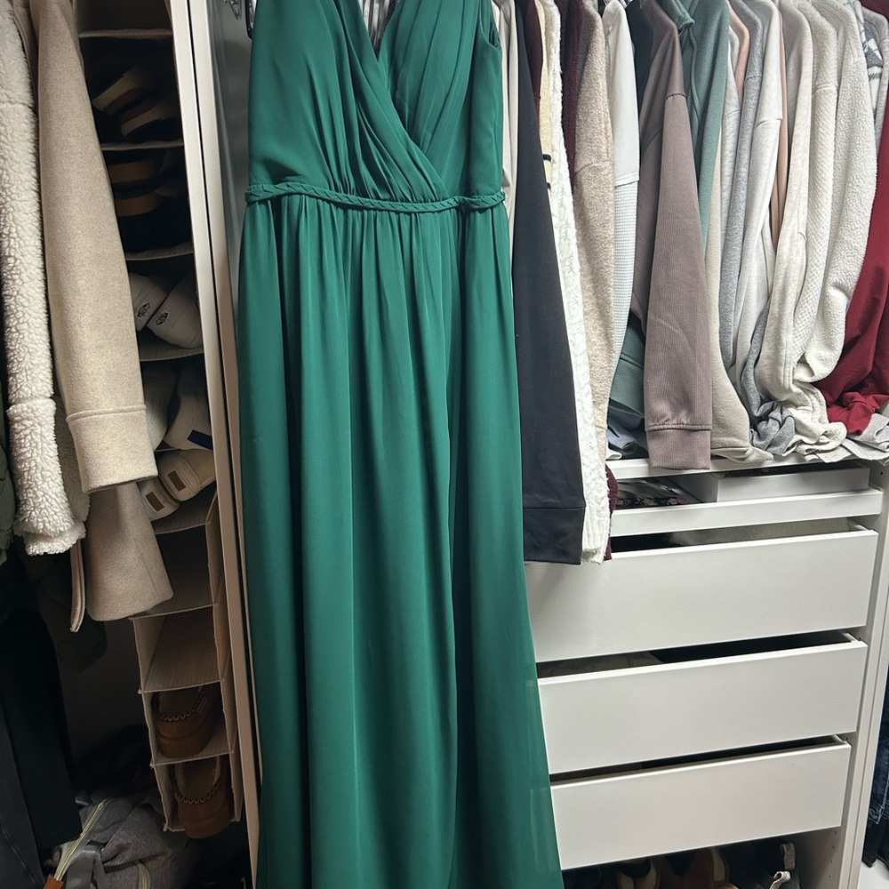 Azazie Emerald Chiffon Bridesmaid Dress